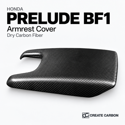 Honda Prelude BF1 Armrest Cover — Dry Carbon Fiber — CREATE CARBON