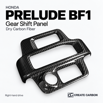 Honda Prelude BF1 Gear Shift Panel — Dry Carbon Fiber — CREATE CARBON