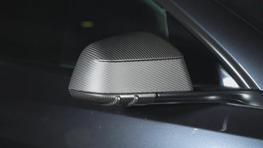 Create Carbon Dry Carbon Fiber Side Mirror Covers for Tesla Model Y Juniper 2025+ (Standard, Long Range & Performance)